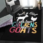 goat area rugs cute just a girl who loves chickens goats gs cl rug