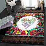 hippie sun and moon washable area rugs colourful peace sign hippie rug