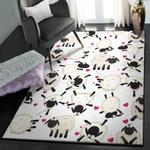lamb art deco rug sheep rug