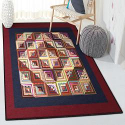 Large Living Room Rugs, Barnraising Log Cabin Rug