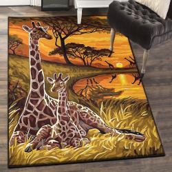 Little Giraffe Art Deco Rug, Giraffe Rug
