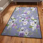 modern rugs pansy pattern print design rug