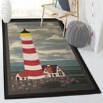nautical non shedding area rug lighthouse rug