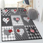 patchwork pattern large area rugs valentine black and white heart patchwork gs rug