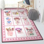 pig modern rugs pink pigs rug