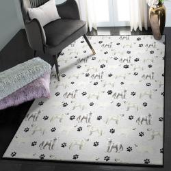 Puppy Paws Living Room Rugs, Maremma Sheepdog Paw Rug