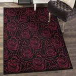 rose non shedding area rug red rose rug