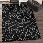 school art deco rug chemistry science pattern rug