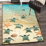sea turtle swimming indoor outdoor carpet baby turtles on the beach rug