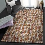 springer spaniel art deco rug welsh springer spaniel gs cl rug