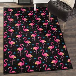Summer Indoor Outdoor Rugs, Flamingo Pink Neon Rug
