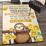 sunflower indoor outdoor rugs sunflower sloth some days rug