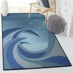 surf modern rugs waves rug
