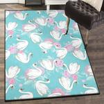 swan area rugs for living room floral swan pattern rug