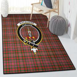 Tartan Wool Washable Area Rugs, Macalister Modern Tartan Clan Badge Rug