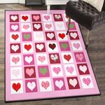 wedding anniversary non shedding area rug heart rug