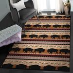 wood bison dining room rug native bison rug
