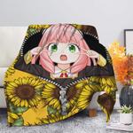 anya sunflower ziper premium blanket 0