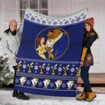 beauty and the beast ugly christmas custom blanket home decor 0