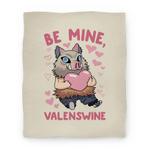 blanket50fl whi z1 t be mine valenswine