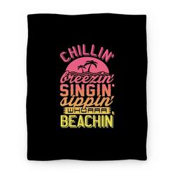 Movie Anime Beachin' Premium Fleece Sherpa Blanket Perfect And Unique Gifts For Family On Christmas Holiday
