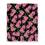 blanket50fl whi z1 t black and pink floral pattern