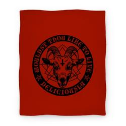 Movie Anime Black Philip: Wouldst Thou Like To Live Deliciously Premium Fleece Sherpa Blanket Perfect Gifts For Family Christmas