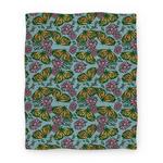 blanket50fl whi z1 t butterflies in bloom
