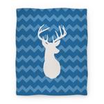 blanket50fl whi z1 t chevron stripe deer silhouette