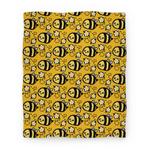 blanket50fl whi z1 t cute bumble bee and flower pattern blanket