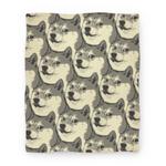 blanket50fl whi z1 t doge pattern black white