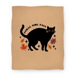Movie Anime Feral Girl Fall Black Cat Premium Fleece Sherpa Blanket Perfect Gifts For Family On Christmas