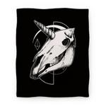 blanket50fl whi z1 t geometric occult unicorn skull
