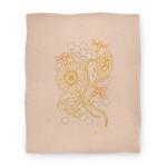 blanket50fl whi z1 t honeybees sunflowers