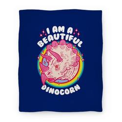 Movie Anime I Am A Beautiful Dinocorn Premium Fleece Sherpa Blanket Perfect Gifts For Family On Christmas