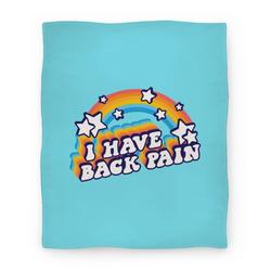 Movie Anime I Have Back Pain Rainbow Premium Fleece Sherpa Blanket Perfect Gifts For Family On Christmas