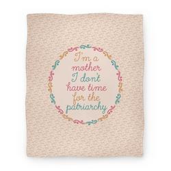 I'm a Mother I Don't Have Time For The Patriarchy Premium Fleece Sherpa Blanket Perfect Gifts For Family On Christmas
