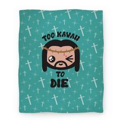 Movie Anime Kawaii Jesus-Kun Premium Fleece Sherpa Blanket Perfect And Unique Gifts For Family On Christmas