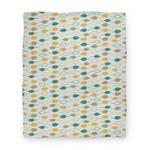 blanket50fl whi z1 t leaf pattern blanket blue