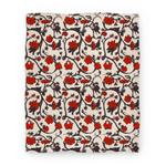 blanket50fl whi z1 t little red riding hood wolf floral pattern