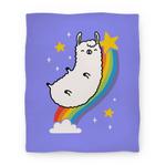 blanket50fl whi z1 t llama on a rainbow