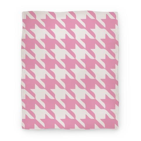 Movie Anime Pink Houndstooth Premium Fleece Sherpa Blanket Perfect And Unique Gifts For Family On Christmas blanket50fl whi z1 t pink houndstooth