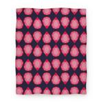 blanket50fl whi z1 t pink teardrop gem pattern