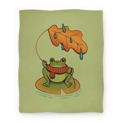 Movie Anime Rainy Fall Frog Premium Fleece Sherpa Blanket Perfect And Unique Gifts For Family On Christmas
