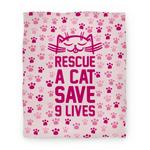 blanket50fl whi z1 t rescue a cat save nine lives