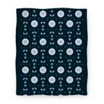 blanket50fl whi z1 t retro flower pattern blanket blue