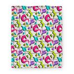 blanket50fl whi z1 t retro worm pattern