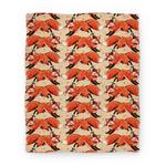 blanket50fl whi z1 t running foxes pattern