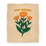 blanket50fl whi z1 t stay golden marigolds