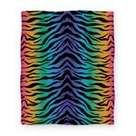 blanket50fl whi z1 t tiger stripe rainbow s pattern